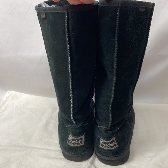 Skechers Australia Black Fur Lined Mid-Calf Winter Boots - Size 9 - Picture 7 of 12